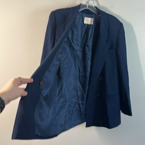 Pendleton Vintage 100% Wool Double Breasted Navy Blazer Size 12 Menswear - Picture 11 of 14